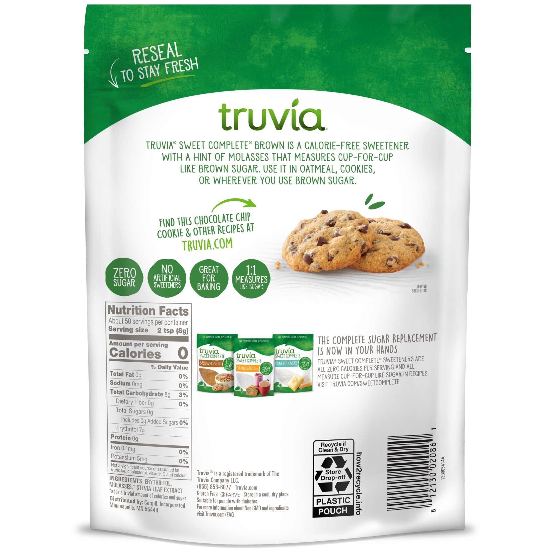 Truvia® Sweet Complete® Stevia Leaf Brown with a hint of Molasses, 14oz Bag — grocery product, view 2