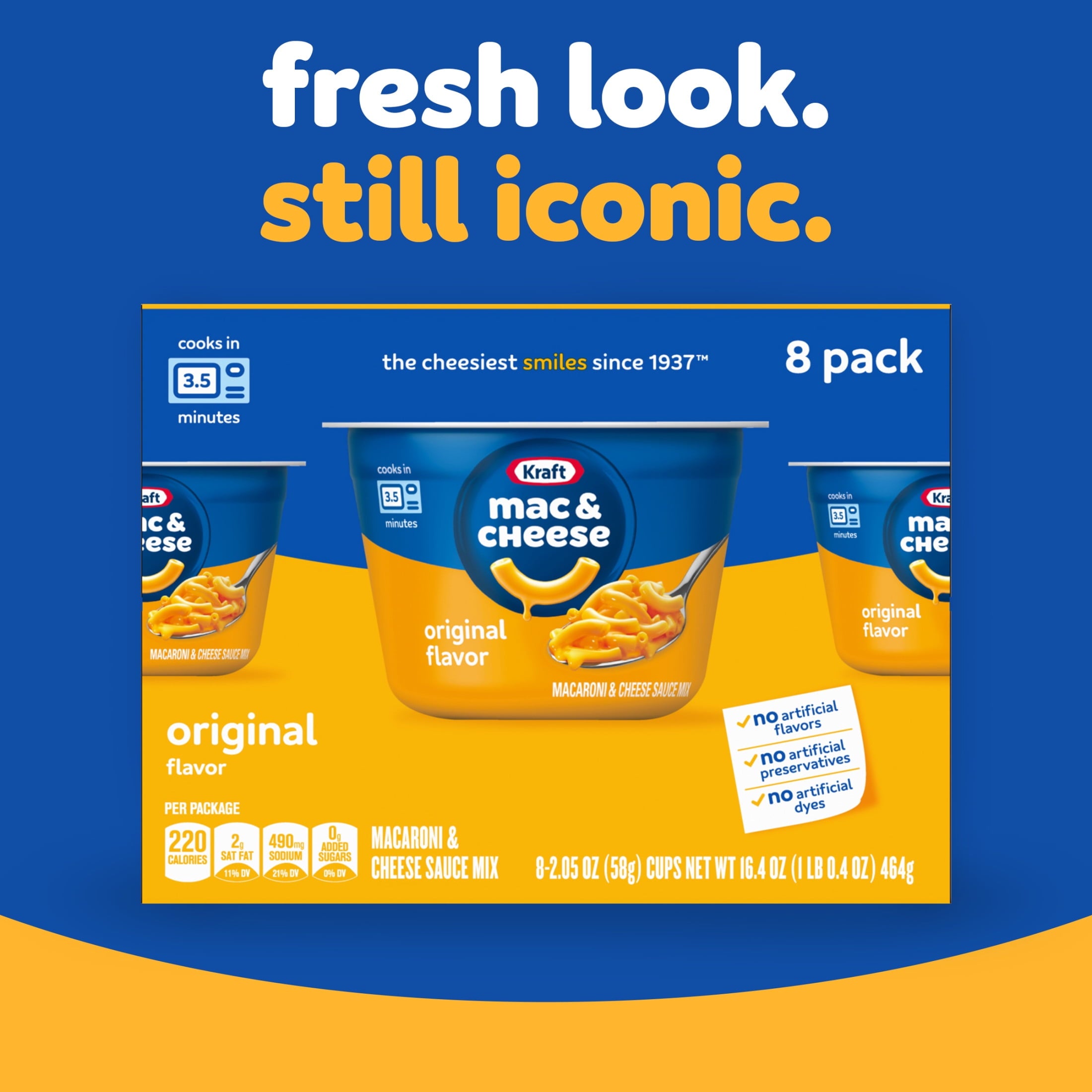 Kraft Mac and Cheese, 8 Cups, for Easy Dinner or Dinner Sides, Original Flavor — grocery product, view 2