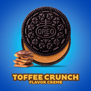 (3 pack) OREO Toffee Crunch Creme with Sugar Crystals Chocolate Sandwich Cookies, Family Size — grocery product, view 3