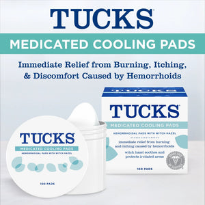TUCKS Medicated Cooling Pads with Witch Hazel for Hemorrhoid Relief, 100 Count — health and personal care product, view 3