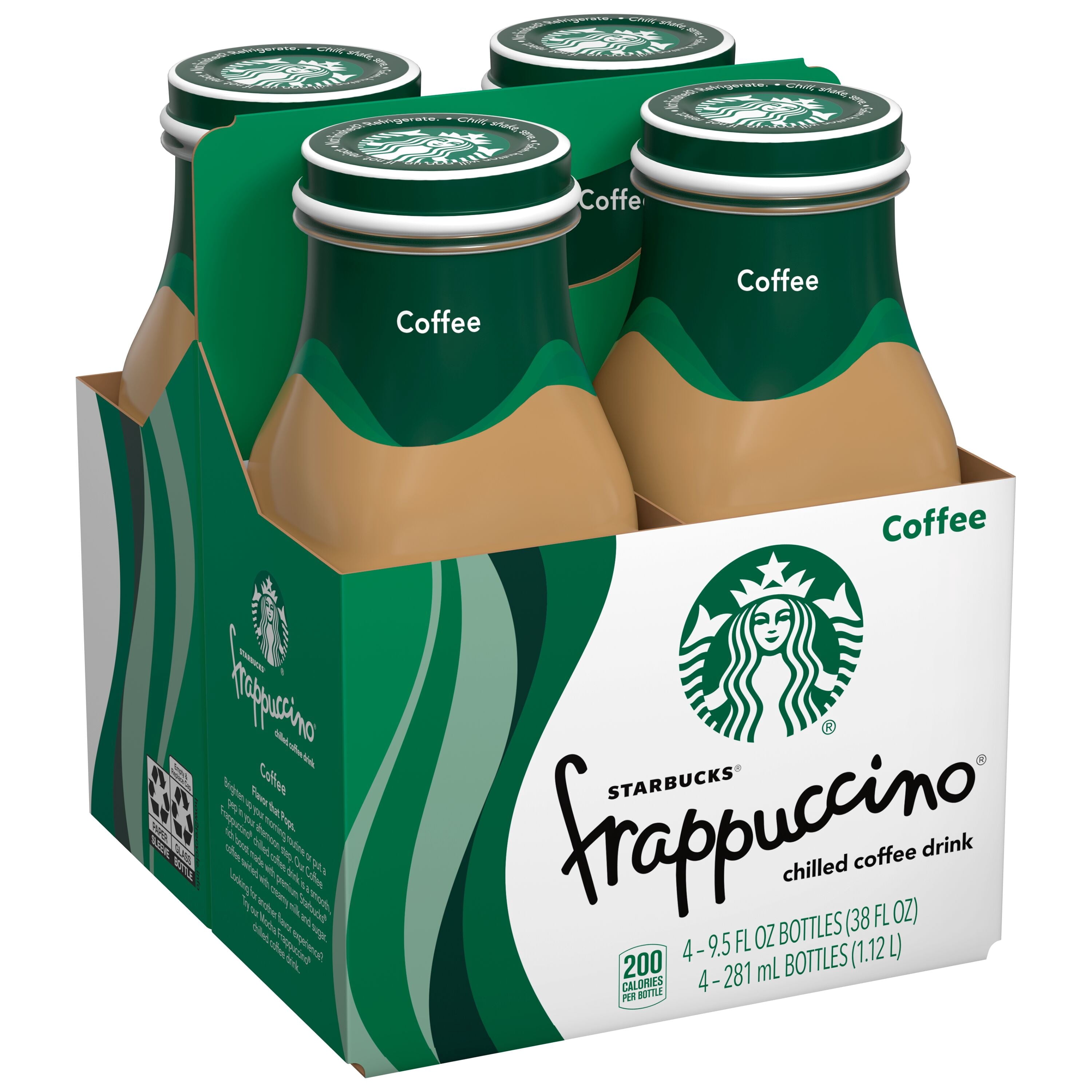 Starbucks Frappuccino Chilled Coffee Drink, 9.5 oz bottles, 4 Count — coffee and drinks product, view 2