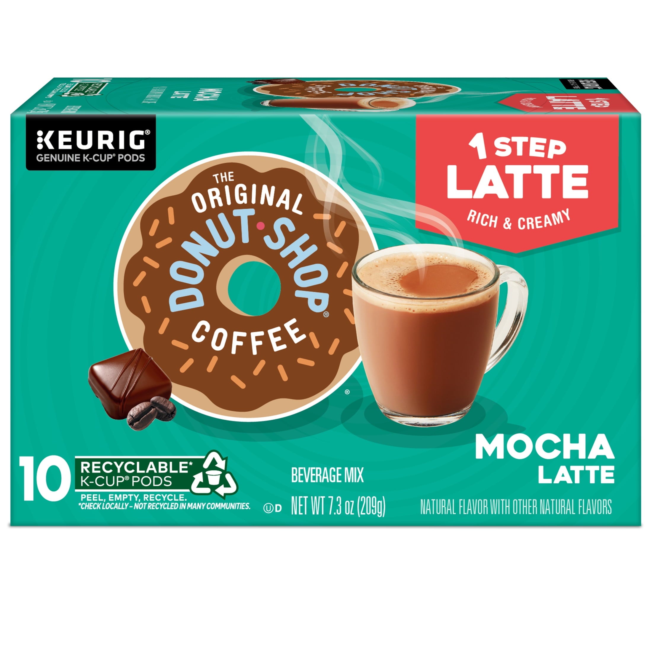 The Original Donut Shop, One Step Mocha Latte Flavored K-Cup Coffee Pods, 10 Count — coffee and drinks product, view 13