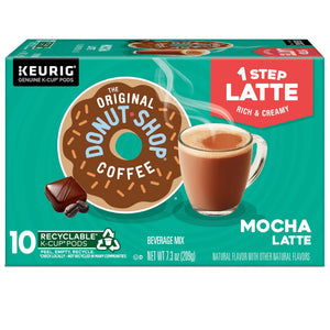 The Original Donut Shop, One Step Mocha Latte Flavored K-Cup Coffee Pods, 10 Count — coffee and drinks product, view 13
