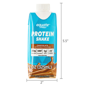 Equate Protein Shake, Chocolate, 11 fl oz, 12 Count — sports nutrition product, view 8