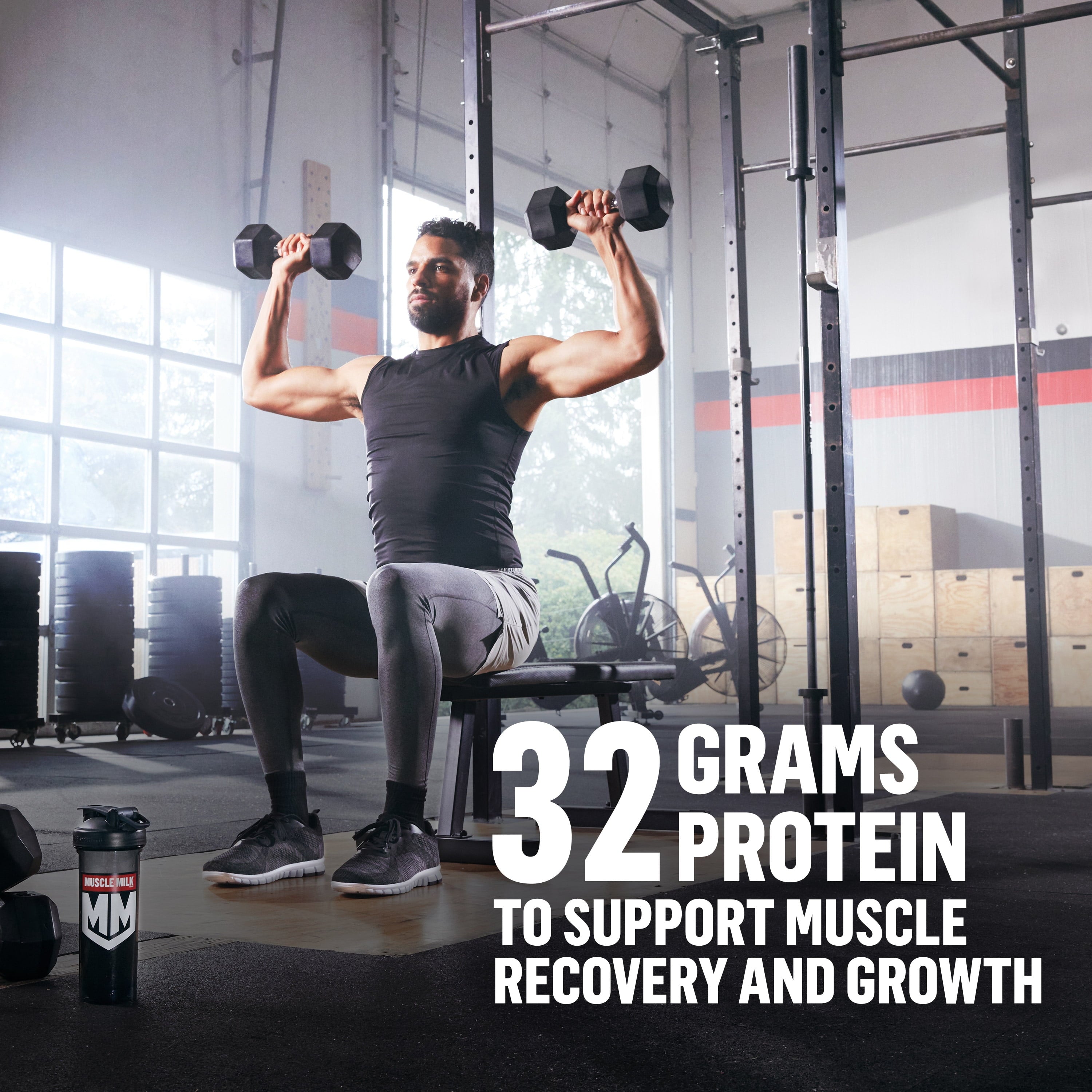 Muscle Milk Genuine Protein Powder, Chocolate, 1.93 Pound, 12 Servings — sports nutrition product, view 4