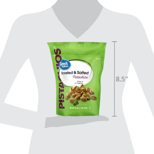 Great Value Roasted & Salted Pistachios, 16 oz Resealable Bag — grocery product, view 6