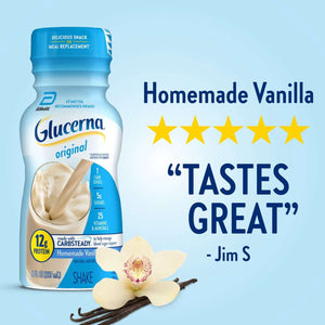 Glucerna Original Diabetic Protein Shake, Homemade Vanilla, 8 fl oz Bottle, 16 Count — sports nutrition product, view 9