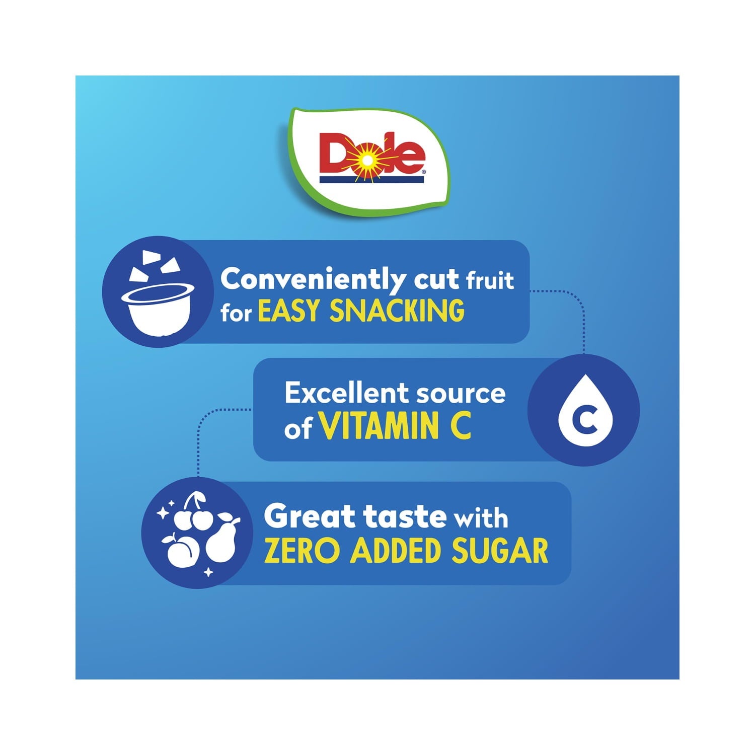 Dole Fruit Bowls No Sugar Added Variety Pack, 4 oz Cups (12 Pack) — grocery product, view 2
