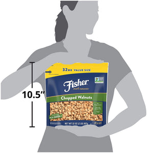 Fisher Chef's Naturals Gluten Free, No Preservatives, Non-GMO Chopped Walnuts, 32 oz Bag — grocery product, view 12