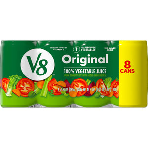 V8 Original 100% Vegetable Juice, 5.5 fl oz Can, 8 Count — coffee and drinks product, view 8