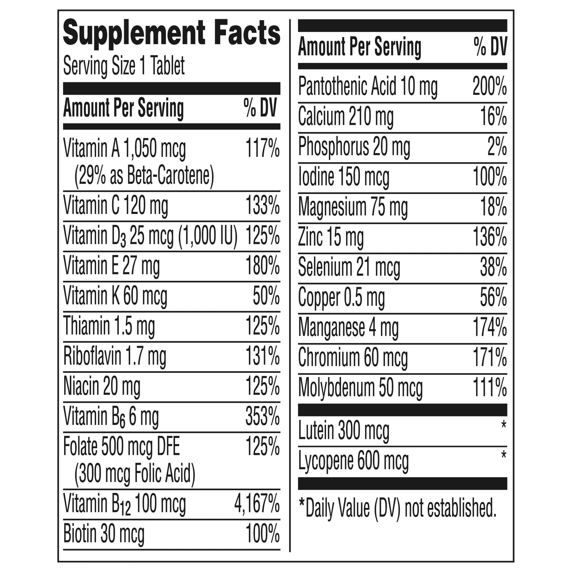 Centrum Silver Mens 50 Plus Multivitamin With Vitamin B & D3, 100 Count — supplement pack, view 10