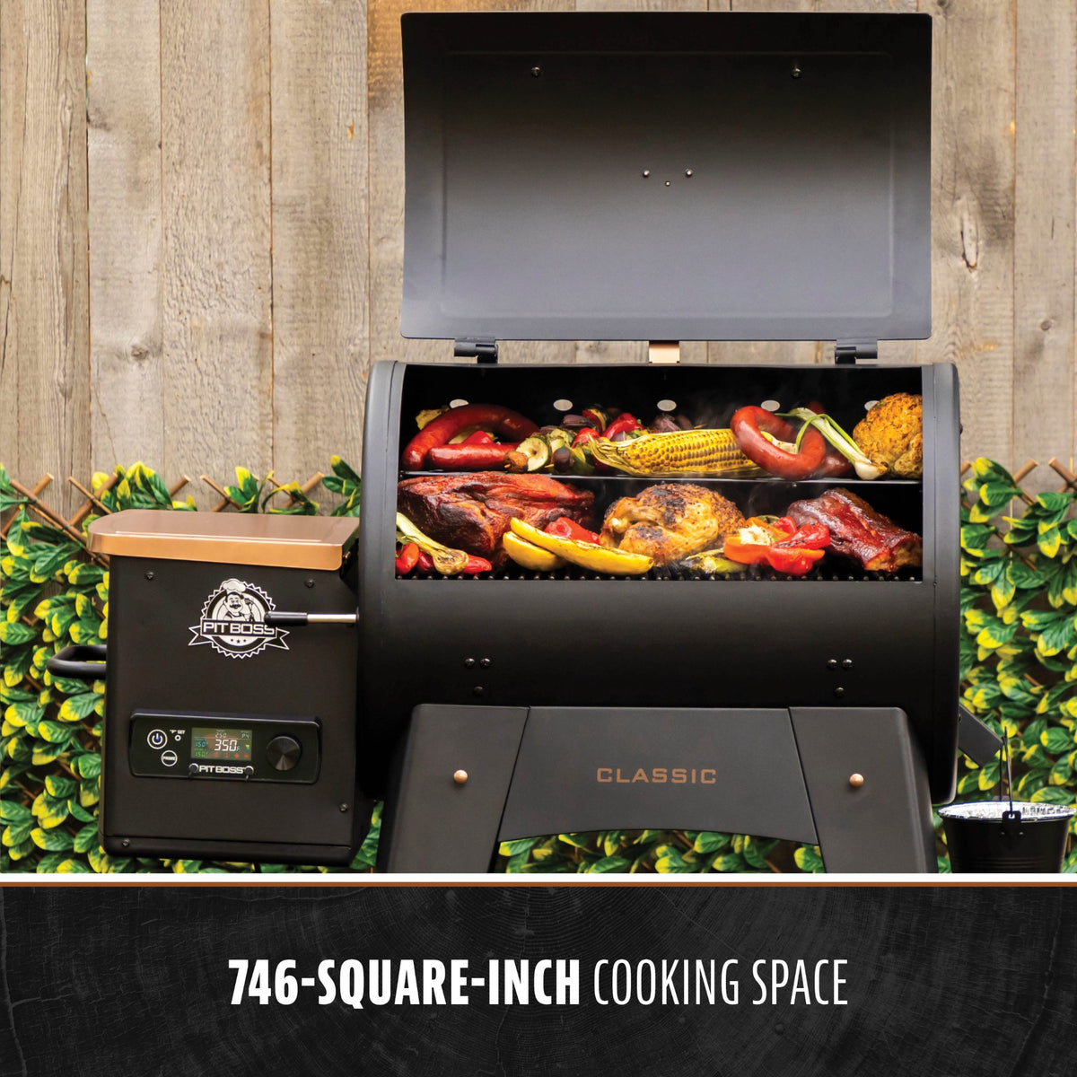Pit Boss Classic Wood Fired Pellet Grill and Smoker with Flame Broiler - image 4 of 6