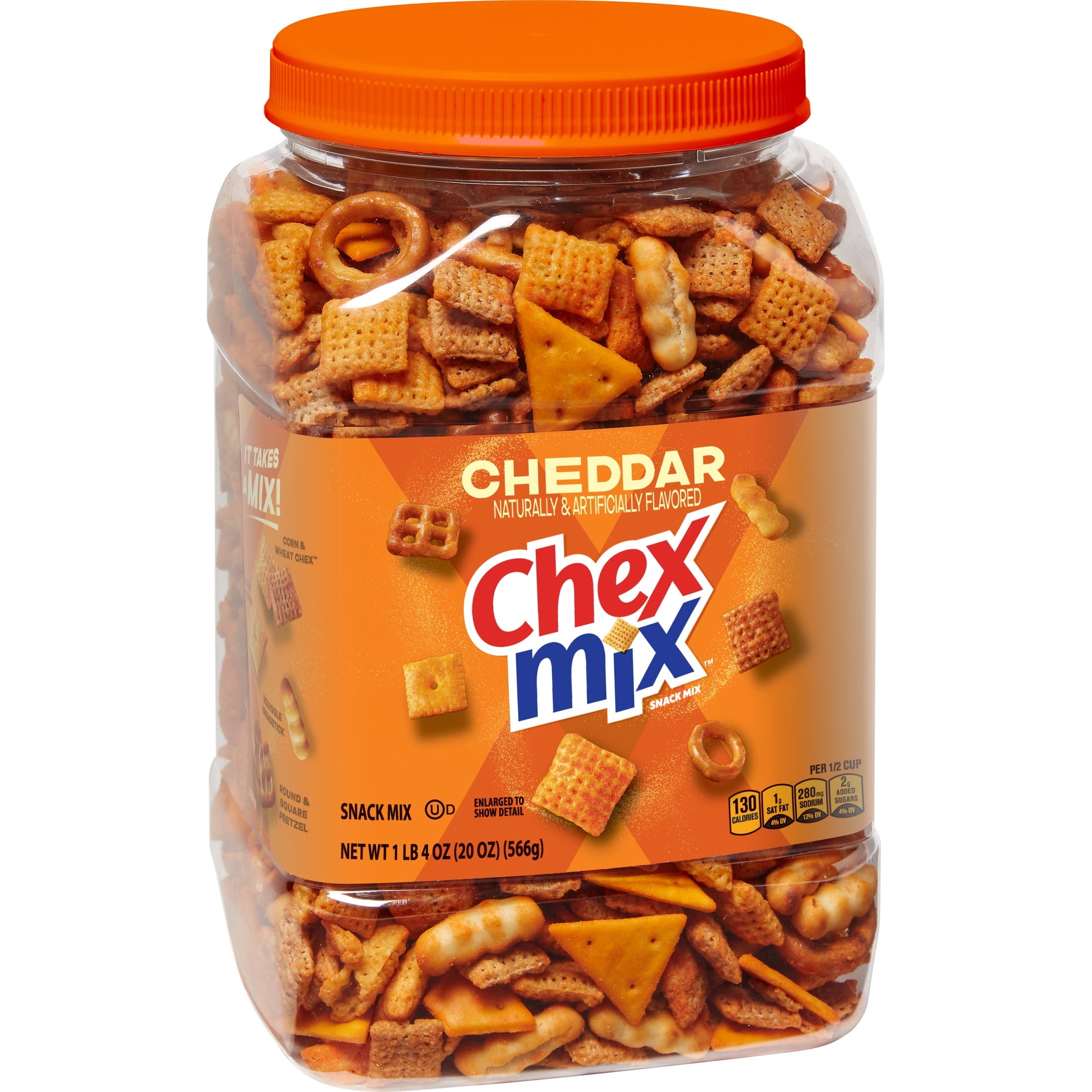 Chex Mix Cheddar Snack Mix, Salty Snacks Tub, 20 oz — grocery product, view 9