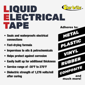 Star Brite Liquid Electrical Tape - Black Vinyl Coating - 4oz Can with Applicator Brush — home and garden product, view 4