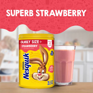 Nestle Nesquik Strawberry Flavor Powder Drink Mix, 35.5 oz — coffee and drinks product, view 2