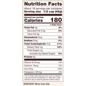Bob's Red Mill Whole Grain Gluten Free Quick Cooking Rolled Oats - 28 oz Shelf-Stable Bag — grocery product, view 6