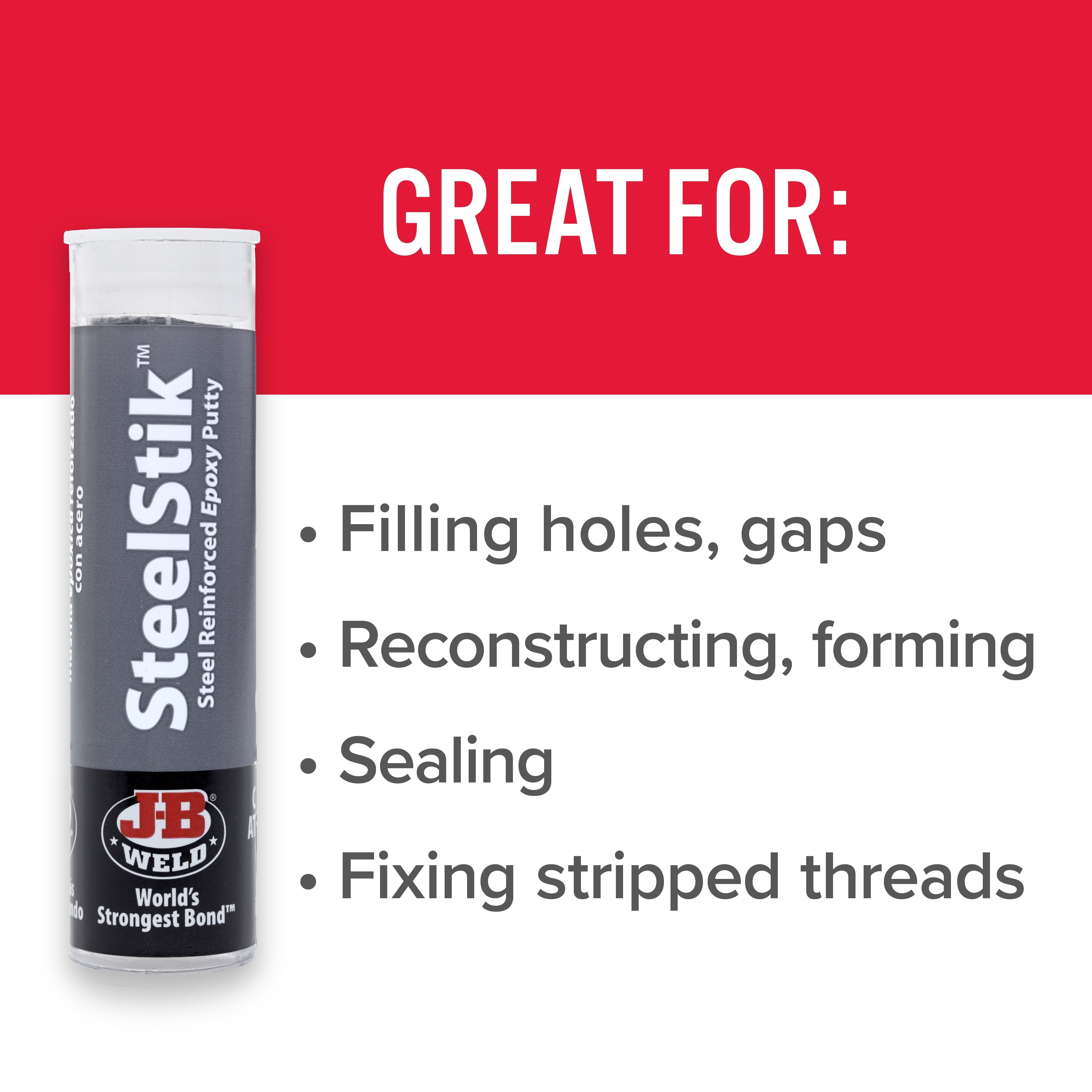 J-B Weld SteelStik Epoxy Putty - 2 oz — home and garden product, view 4