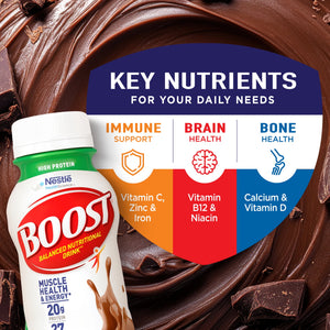 BOOST 20g High Protein Nutritional Drink Shakes, Rich Chocolate, 8 fl oz, 15 Pack — sports nutrition product, view 3