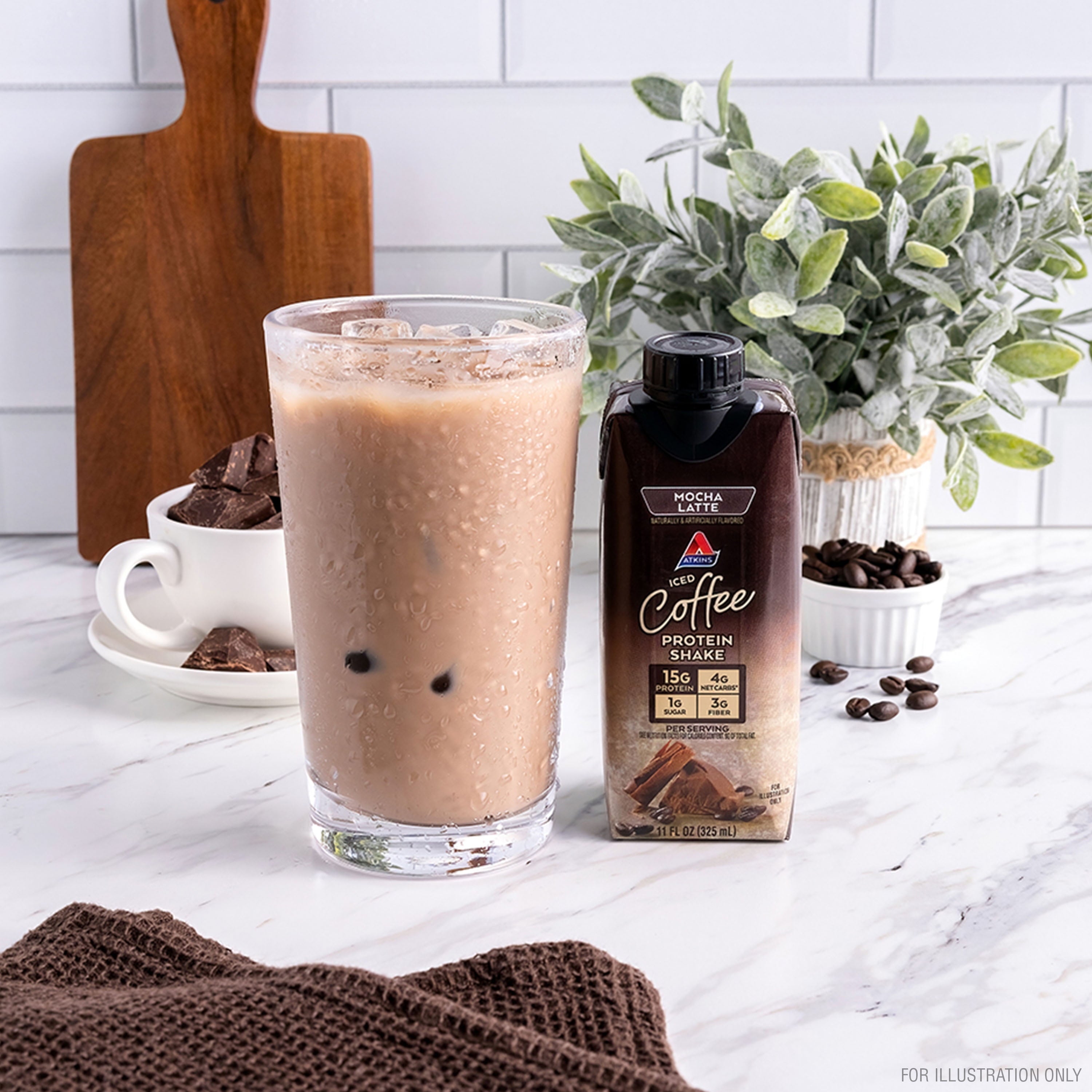 Atkins Protein Shake, Mocha Latte, Keto Friendly, Gluten Free, 4 Ct (Ready to Drink) — sports nutrition product, view 6