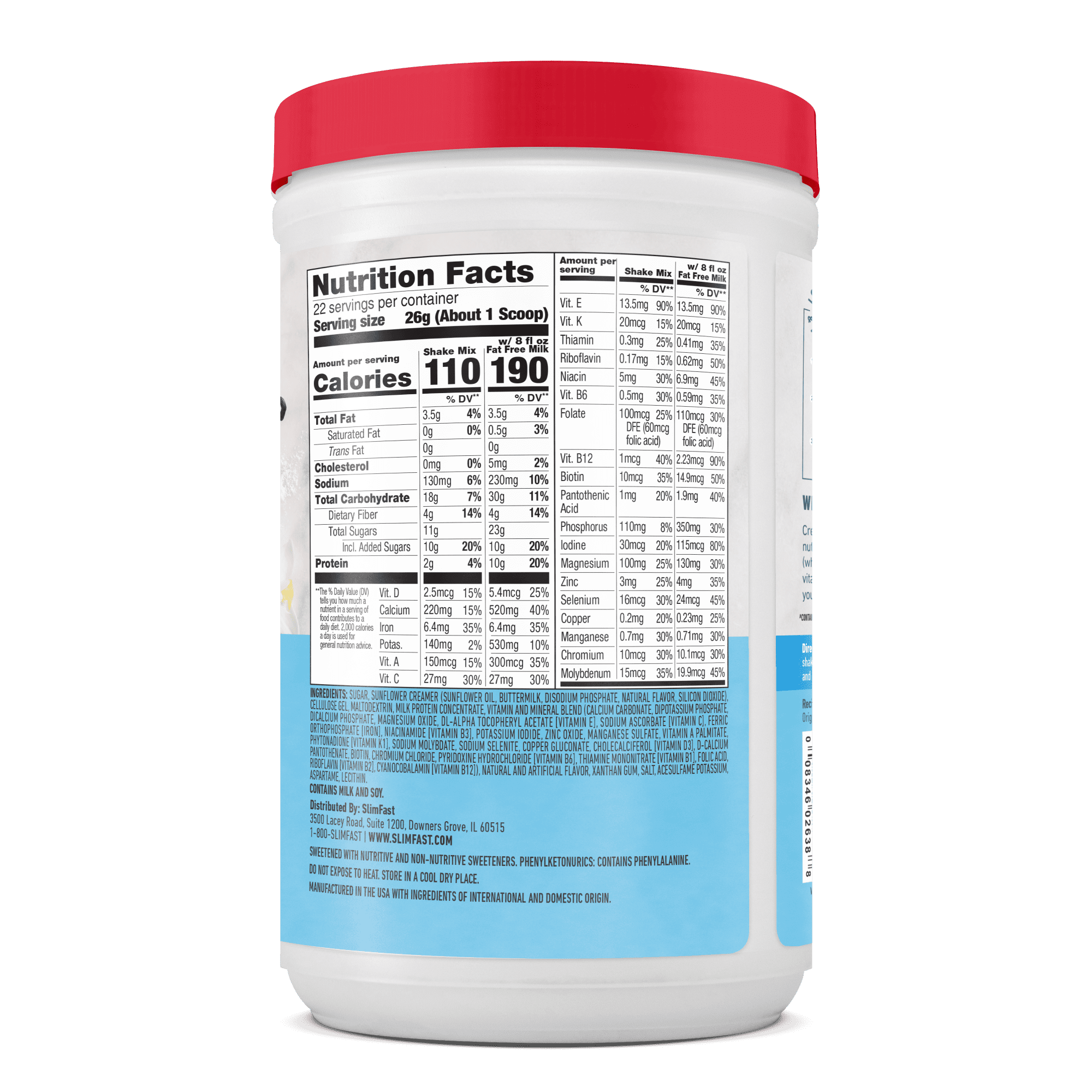 SlimFast Original French Vanilla Meal Replacement Shake Mix, 10g Protein, 22 Servings — sports nutrition product, view 7