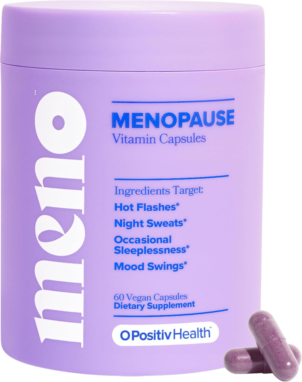 MENO Vitamins for Menopause - Hormone-Free Menopause Supplement for Women 60 CAP — supplement pack