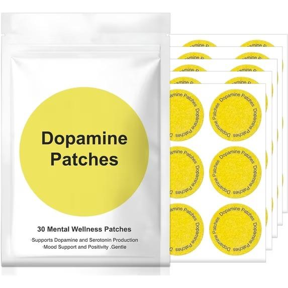 Dopamine Patches – Vegan Mood Support Patches for Daily Mental Wellness 30 count — supplement pack