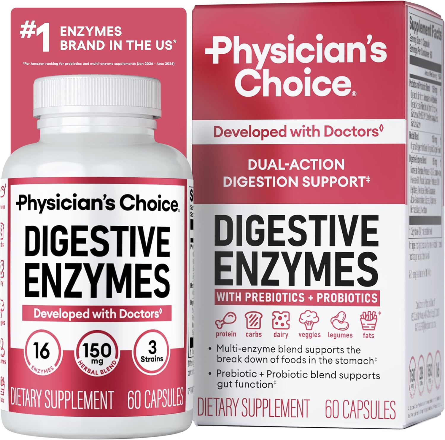 Digestive Enzymes for Bloating & Digestion — supplement pack
