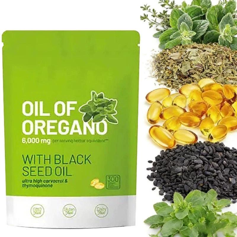 VIVONU Oil of Oregano with Black Seed Oil – Organic Softgels – 300 Capsules — supplement pack