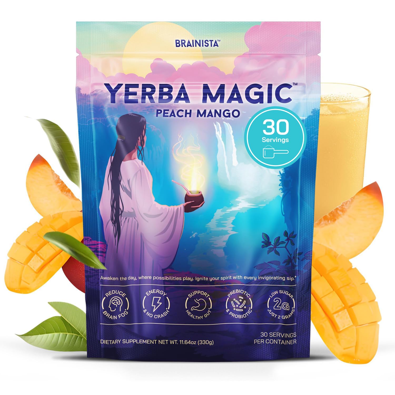 Yerba Mate Tea Instant Powder Super Drink 30 Servings — supplement pack
