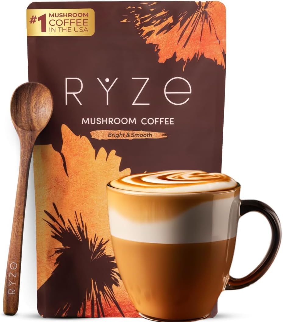 RYZE SUPERFOODS Mushroom Medium Roast Coffee brown — supplement pack