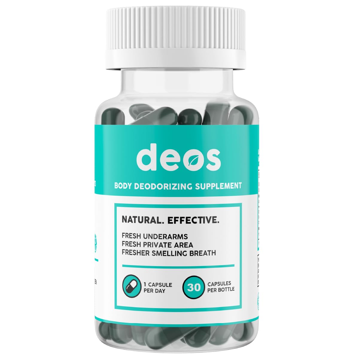 DEOS® Internal Deodorant Supplement Full Body Deodorizing Capsules (30 Pcs — supplement pack