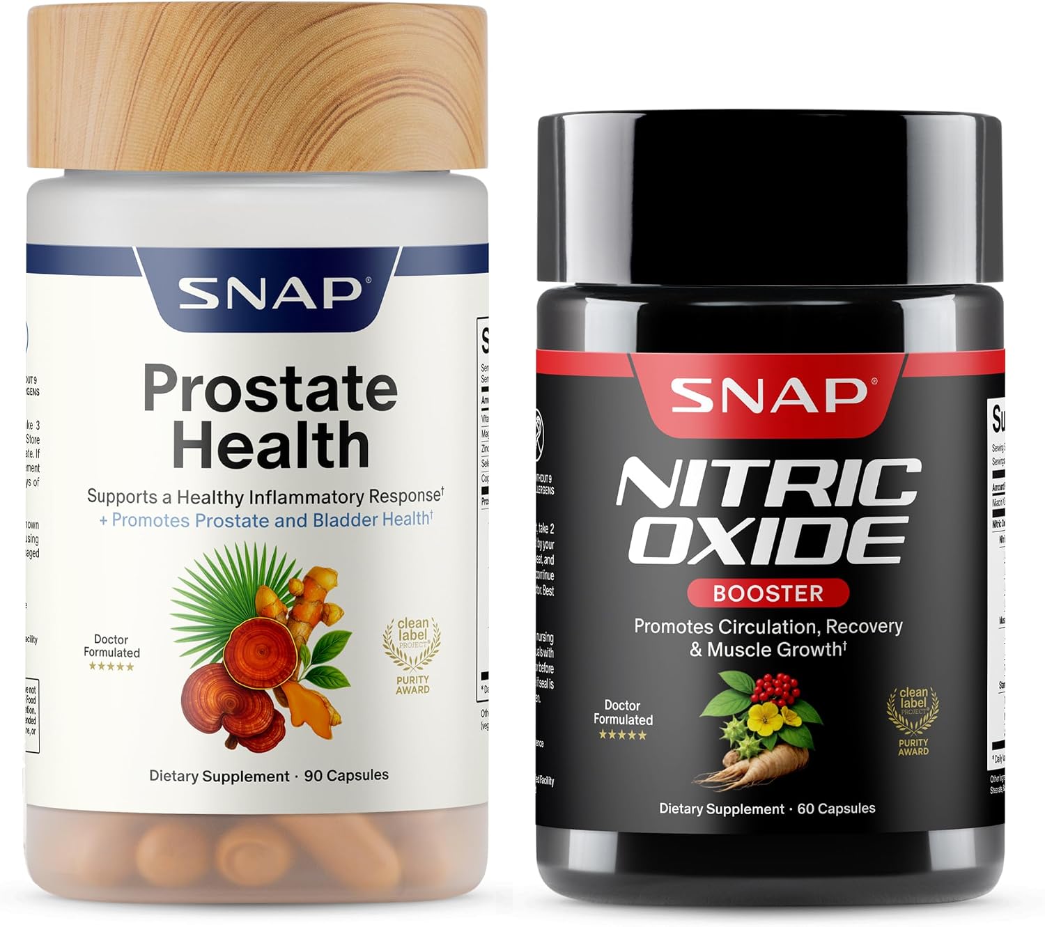 Nitric Oxide Supplements for Men, L-Arginine L-Citrulline — supplement pack