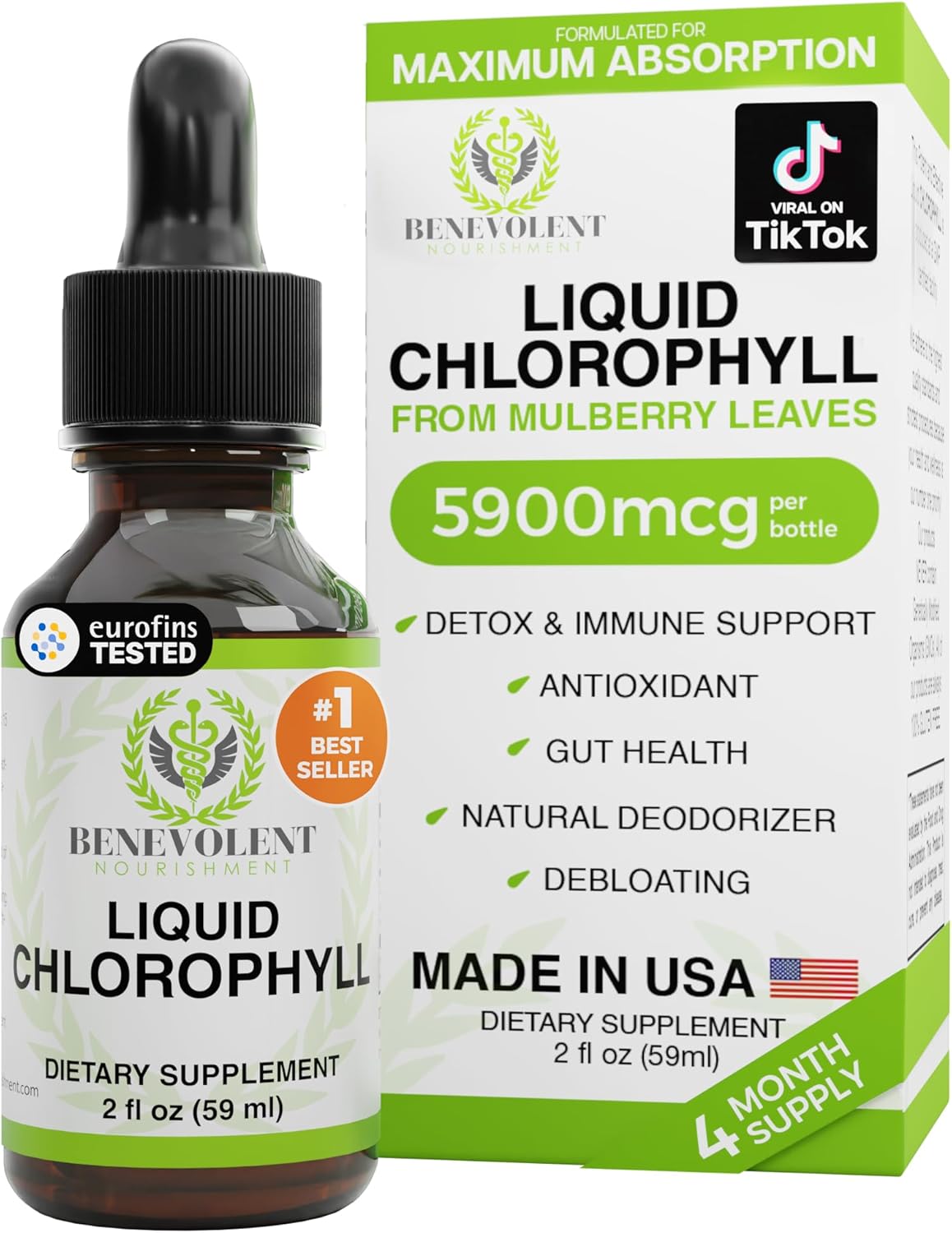 Benevolent Nourishment Chlorophyll Supplement 60ml — supplement pack