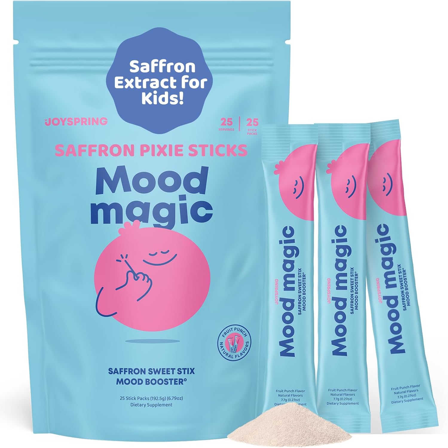 JoySpring Mood Magic Kids Saffron Sticks, Fruit Punch, 25 Ct — supplement pack