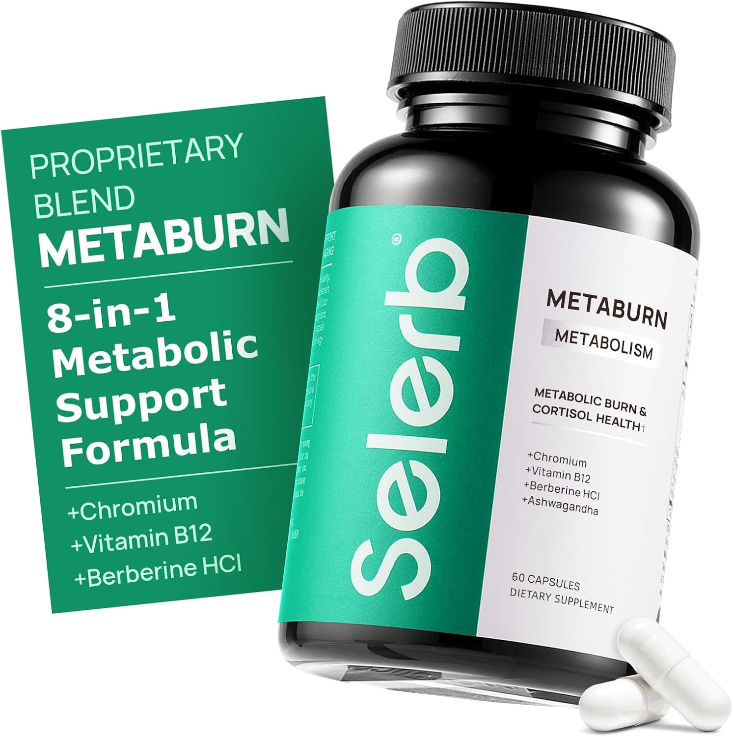 Selerb Metaburn Weight Loss Pills for Women & Men -60 Capsules — supplement pack