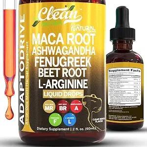 Clean Nutra Organic Maca Root Liquid Drops with Ashwagandha, 60 ml — supplement pack