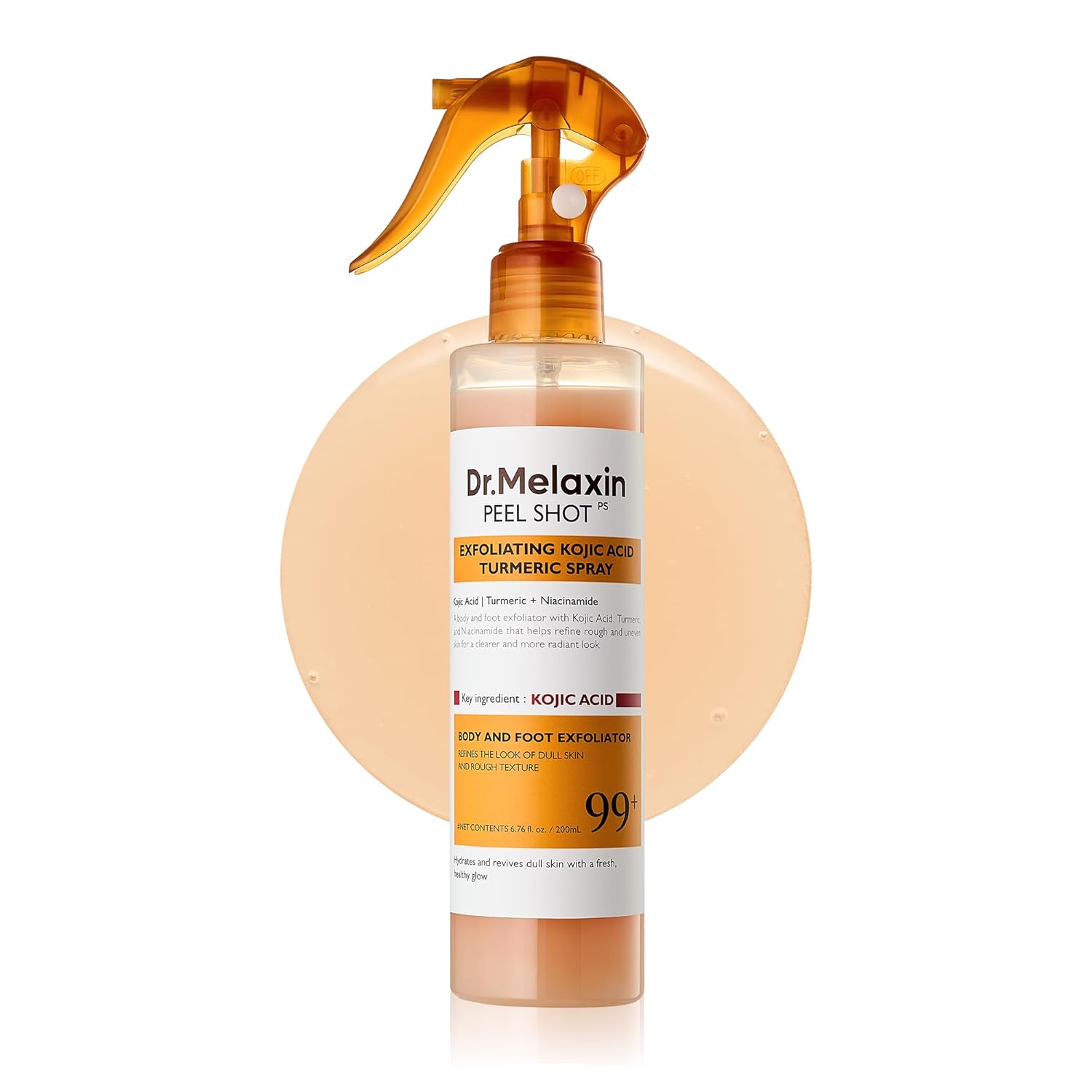 Dr.Melaxin Peel Shot Kojic Acid Turmeric Body Exfoliator Spray 6.76 fl.oz — skincare product