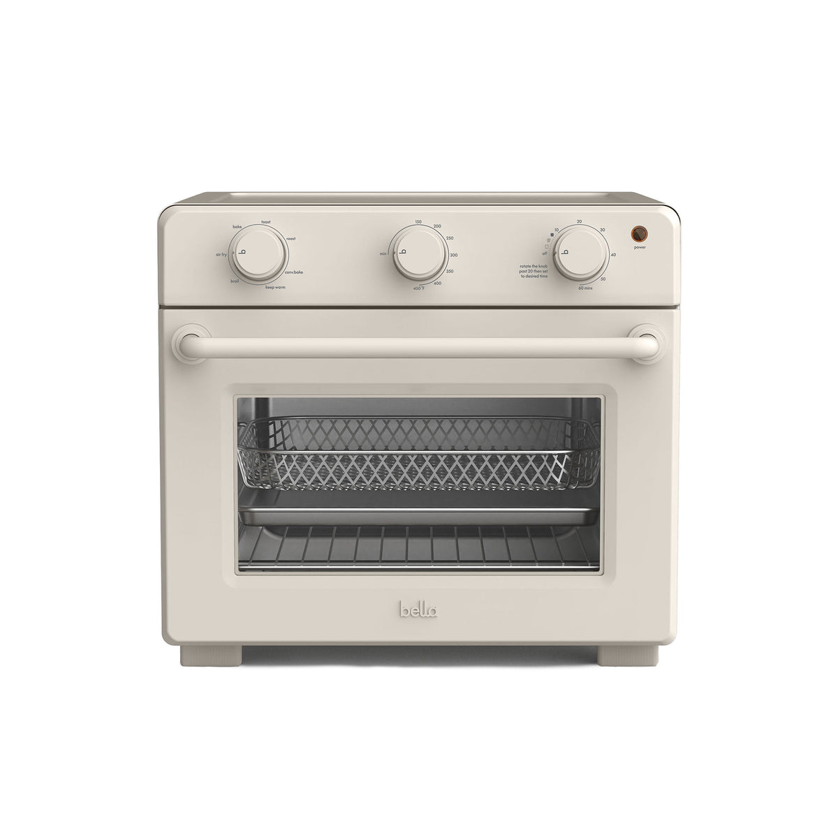 bella 6-Slice Air Fry Toaster Oven with 7 Preset Cooking Options and EverGood™ Nonstick Coated Trays