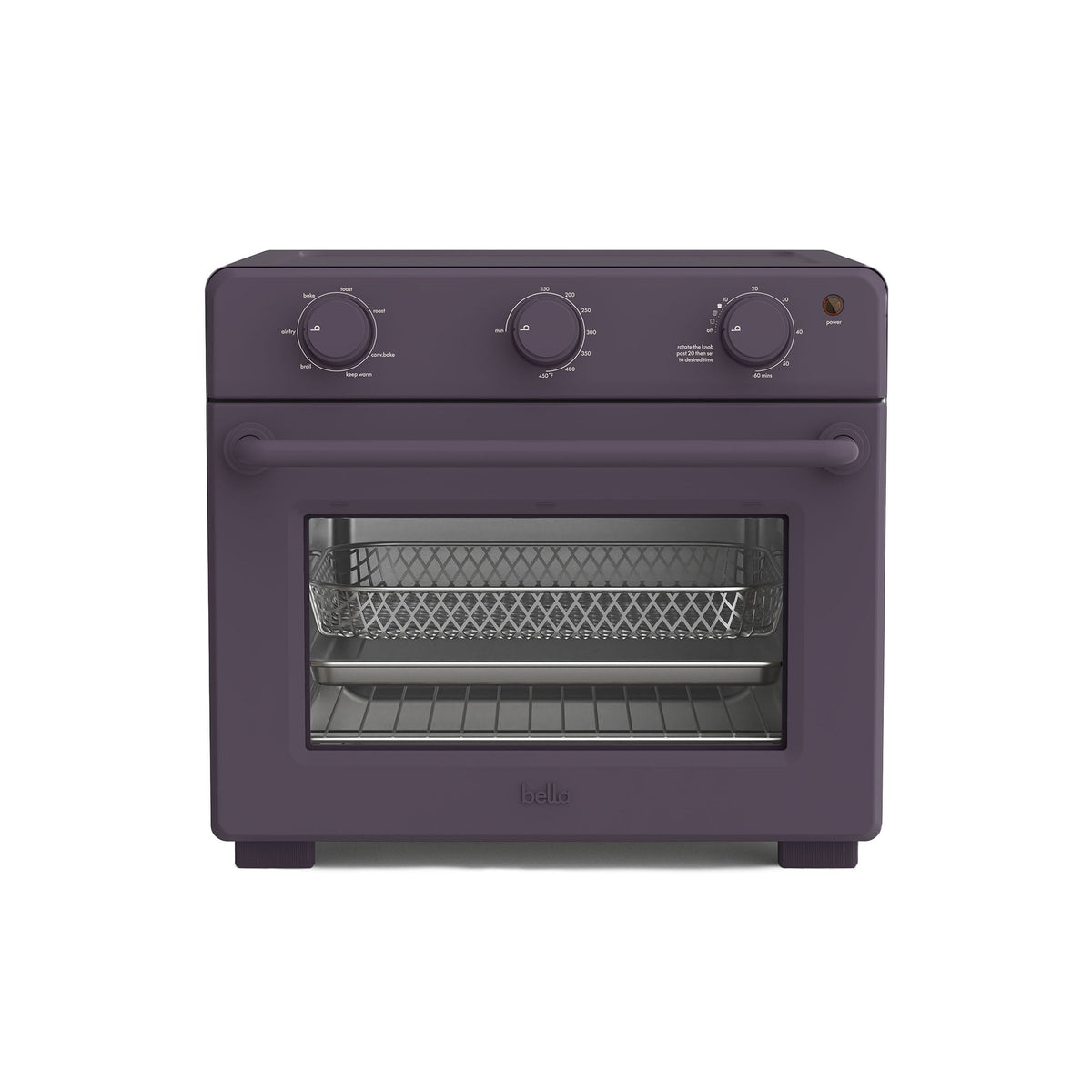 bella 6-Slice Air Fry Toaster Oven with 7 Preset Cooking Options and EverGood™ Nonstick Coated Trays