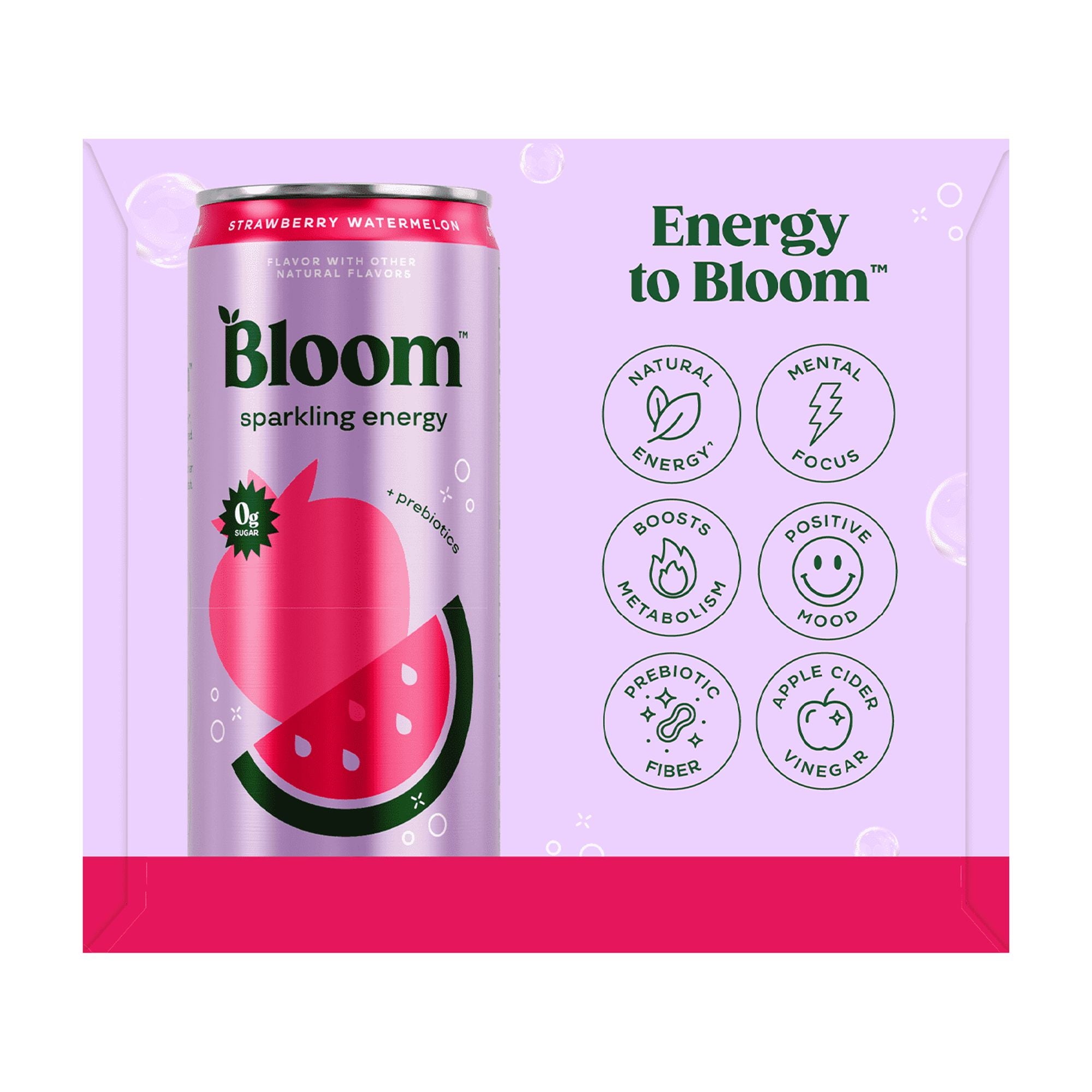 Bloom Nutrition Sparkling Energy Drink, Variety, 12 fl oz Cans, 12 Pack — coffee and drinks product, view 10