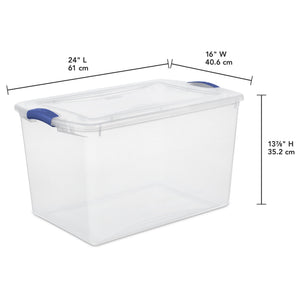 (2 pack) Sterilite 66 Quart Large Latching Storage Bin — home and garden product, view 3