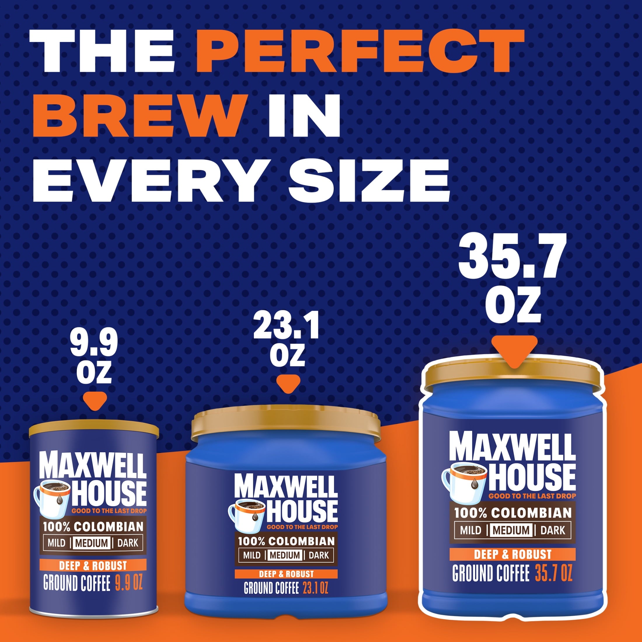 Maxwell House 100% Colombian Ground Coffee, 35.7 oz Canister — coffee and drinks product, view 5
