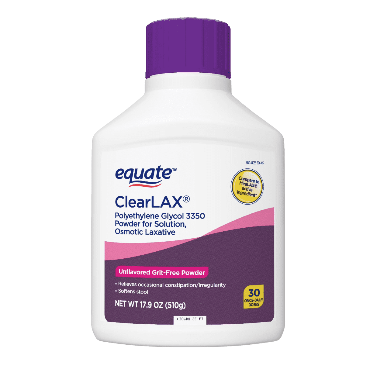 (4 pack) Equate ClearLAX Polyethylene Glycol 3350 Powder for Solution — health and personal care product, view 9