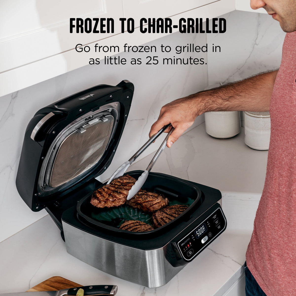 Ninja Foodi AG300 Electric Contact Grill with 4-Qt Air Fryer - image 4 of 6