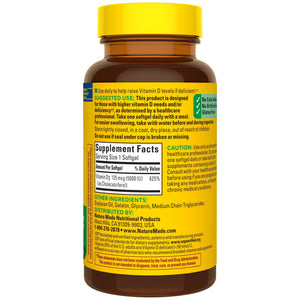 Nature Made Extra Strength Vitamin D3 5000 IU (125 mcg) Softgels — supplement pack, view 9