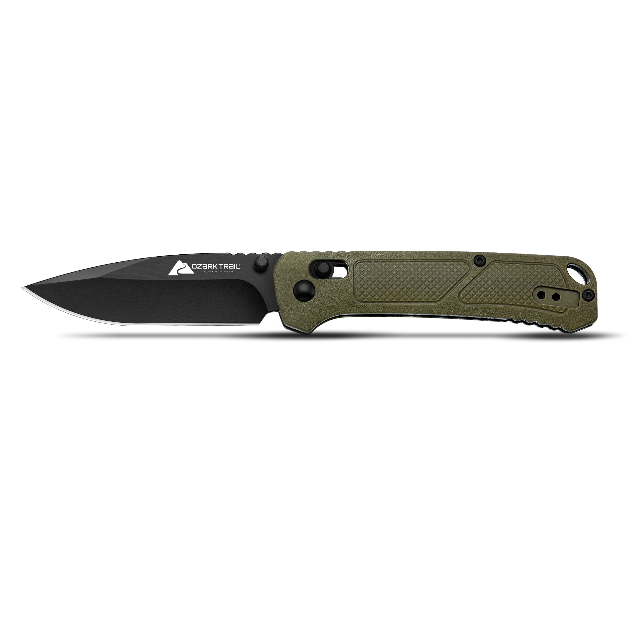 Ozark Trail 7.5 inch Folding Knife,D2 Blade,Ball Bearing,OD Green Handle — sports and outdoor product, view 4