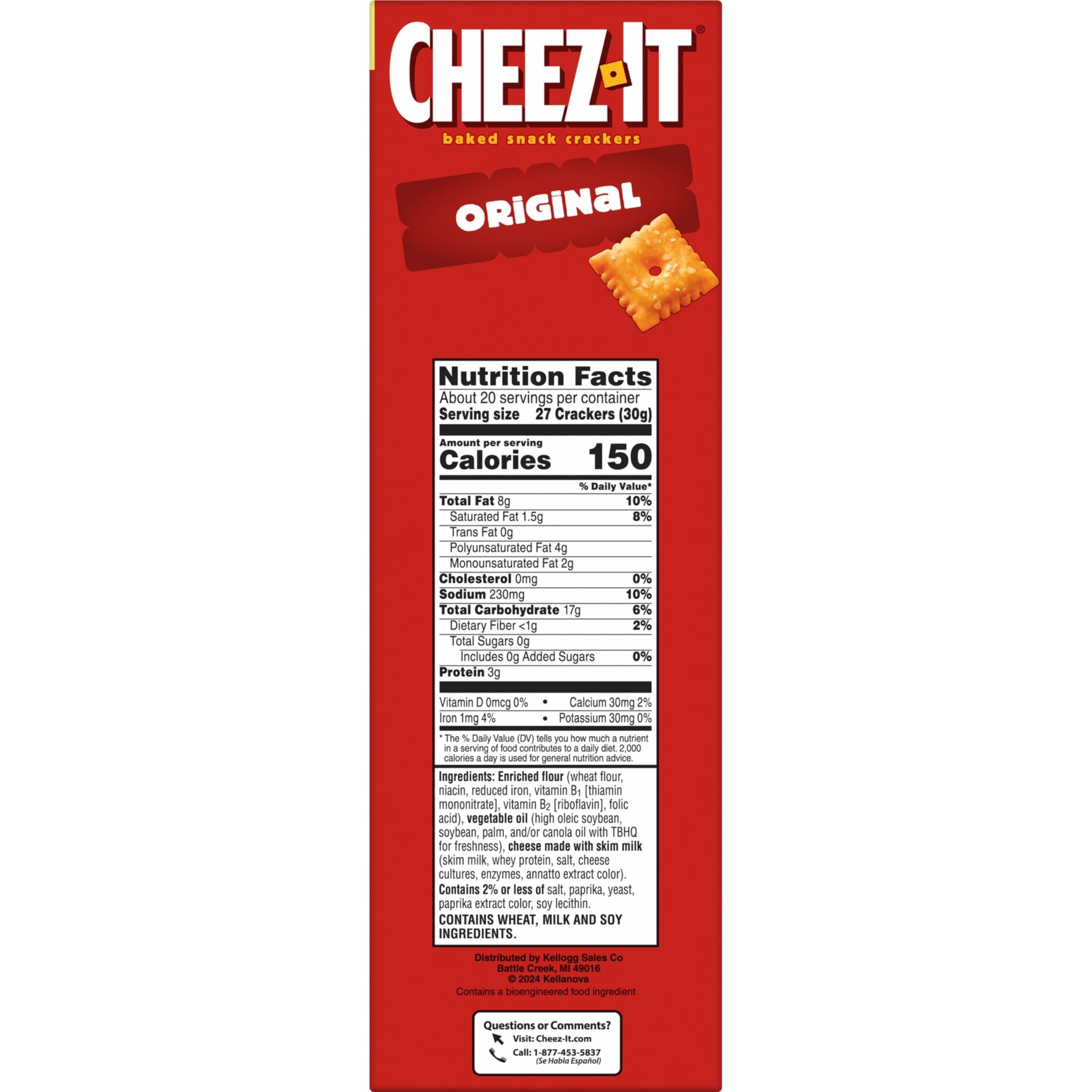 Cheez-It Original Cheese Crackers, Baked Snack Crackers, 21 oz — grocery product, view 11
