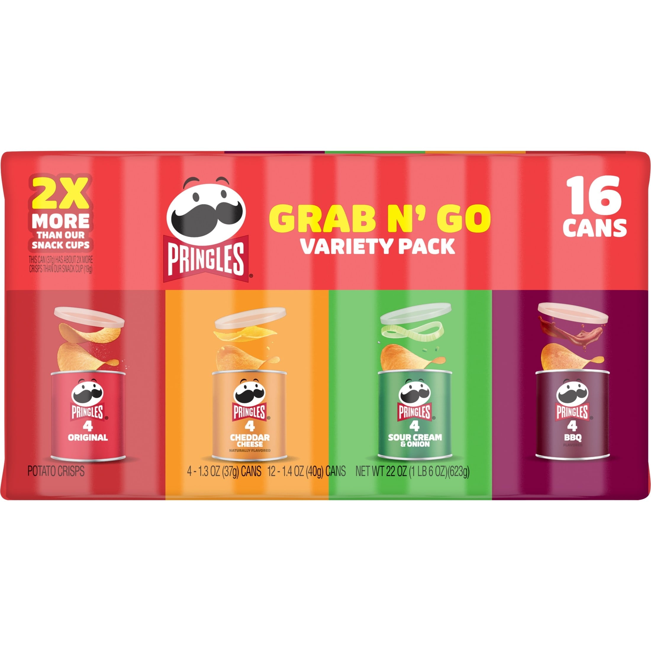 Pringles Potato Crisps Chips, Lunch Snacks, Variety Pack, 22oz Pack (16 Cans) — grocery product, view 7