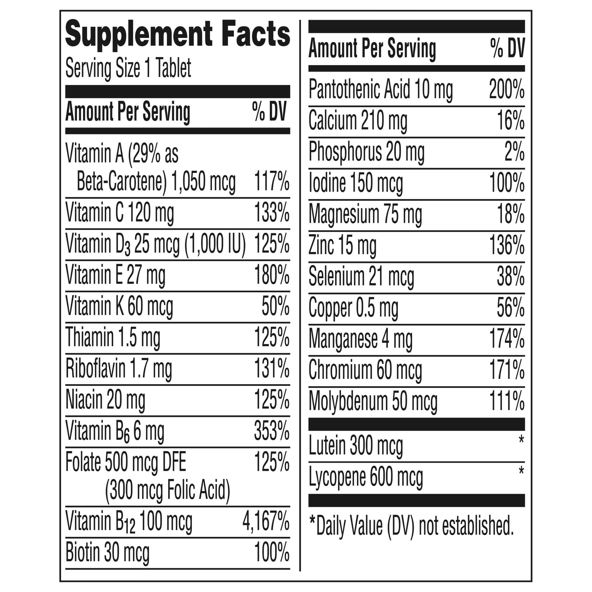 Centrum Silver Mens 50 Plus Multivitamin With Vitamin B & D3, 65 Count — supplement pack, view 10