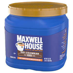 Maxwell House 100% Colombian Ground Coffee, 23.1 oz Canister — coffee and drinks product, view 11